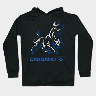 Vintage Bull Market Cardano Coin Crypto Token Cryptocurrency Wallet Cardano HODL Birthday Gift For Men Women Hoodie